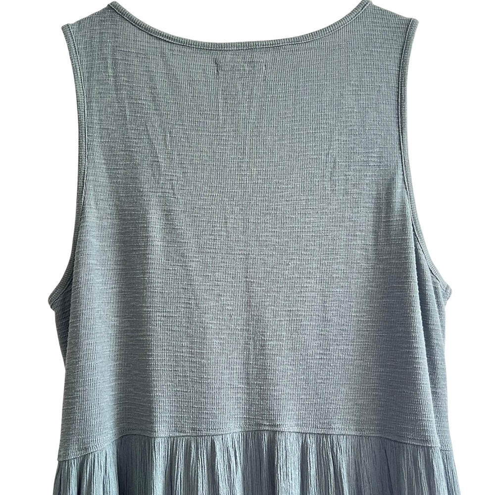 Frye Button Front Midi Dress Women's XXL Mixed Media Flowy Pockets Cottagecore - Picture 7 of 12